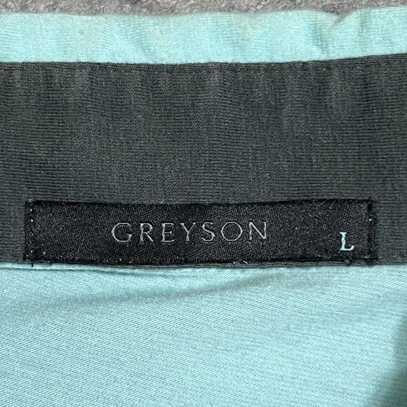 Greyson Golf Polo Shirt Men’s Large Blue Spirit Cattail Stretch - Picture 4 of 13